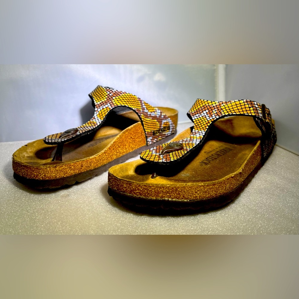 Birkenstock Gizeh Shiny Python Thong Sandal